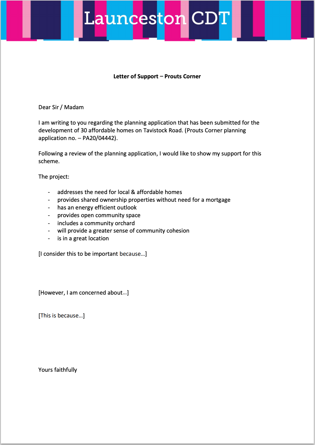 Letter Of Support Template from launcestoncdt.co.uk